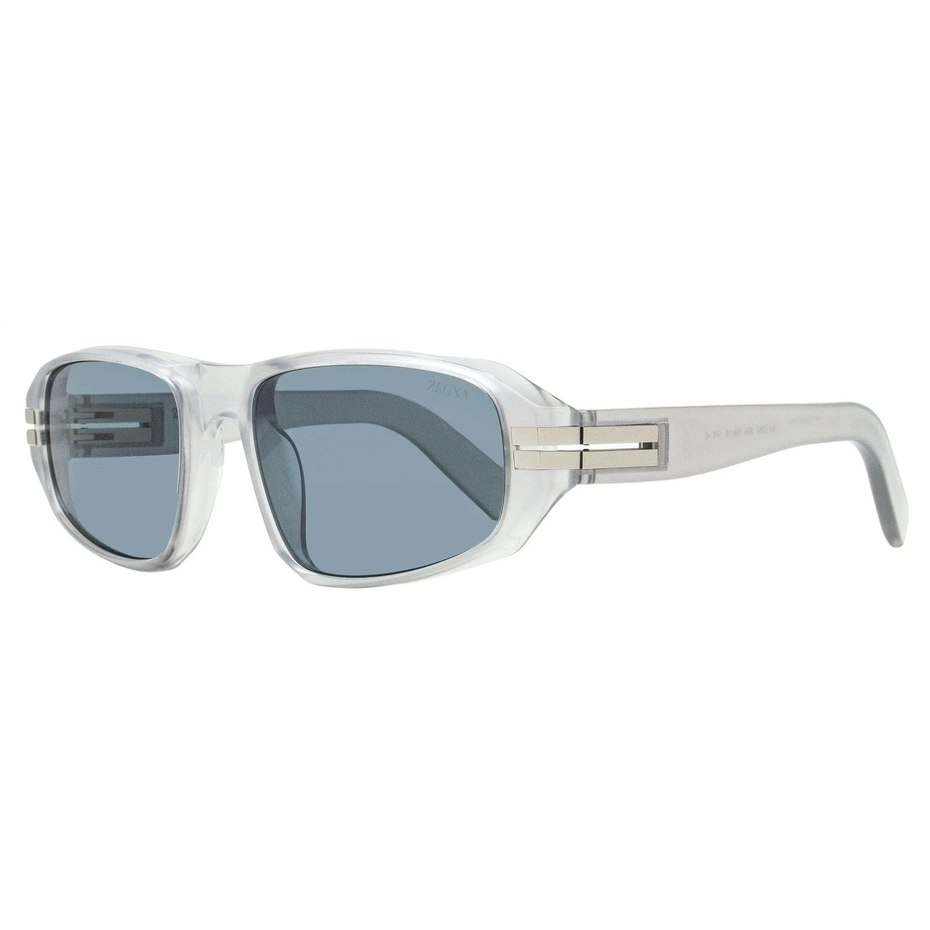 Zegna Lanyard Sunglasses EZ0262 20A Transparent Gray 58mm