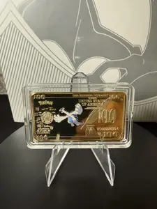 Pokemon Card and Collectible Lugia Gold-Plated Bullion Bar W/ Display Box - Guaranteed Vintage Card