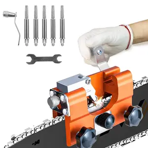 Chain Saw Sharpening Kit, Portable Chain Saw Sharpening Tool with Non-slip Handle, Durable Alloy Steel Round Saw Trimmer, Outdoor & Home Hardware, Tool Accessories, Replaceable Screwdriver Bits