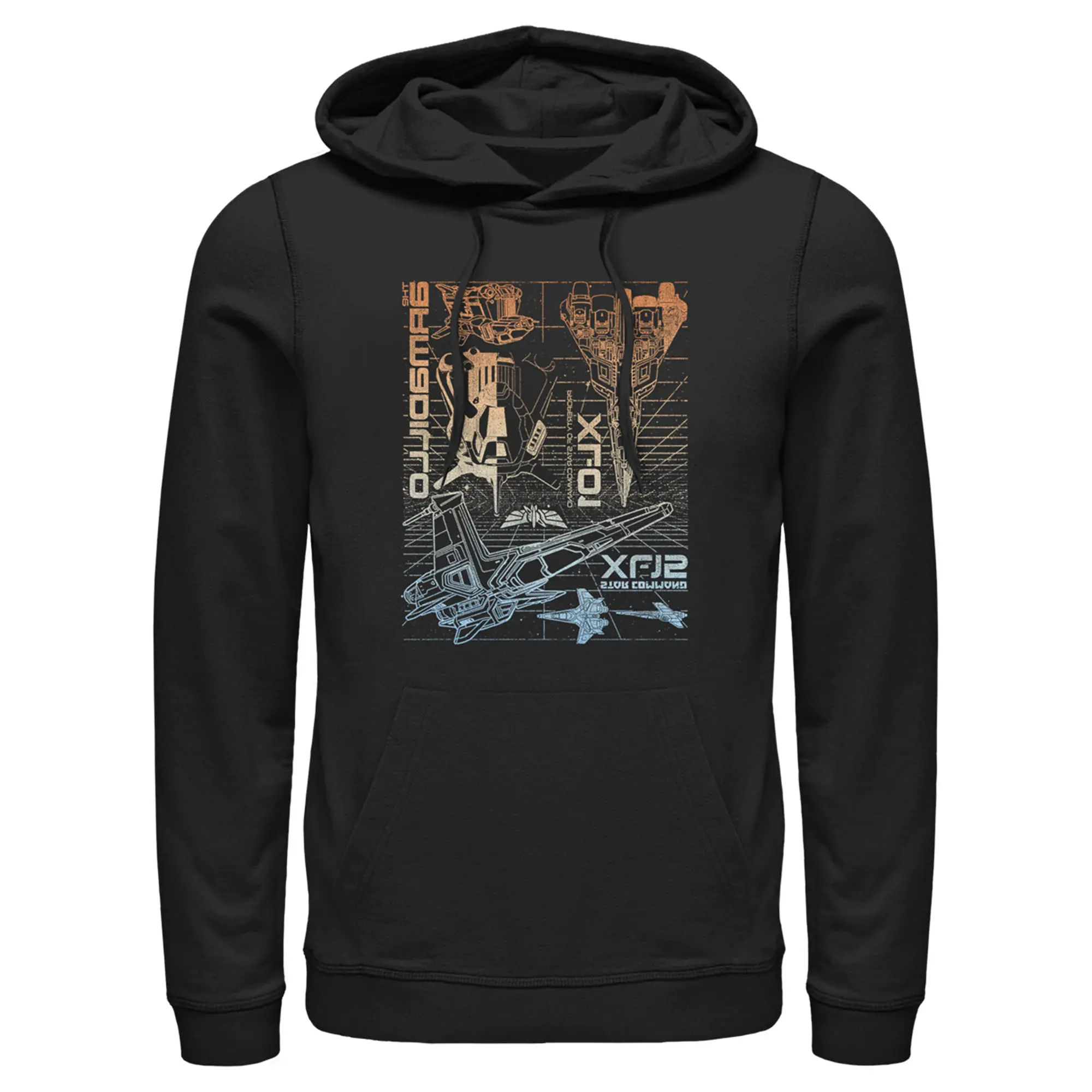 Men's Lightyear Star Command Ships Pull Over Hoodie
