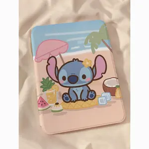 Cute Stich Face Summer Fruit Print Y-Type Stand iPad Case, Full Protection Anti-Drop, Compatible with iPad 7-11 Inch, Cute Cartoon Tablet Cover