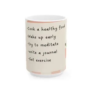 Ceramic Cup - Positive Peaches