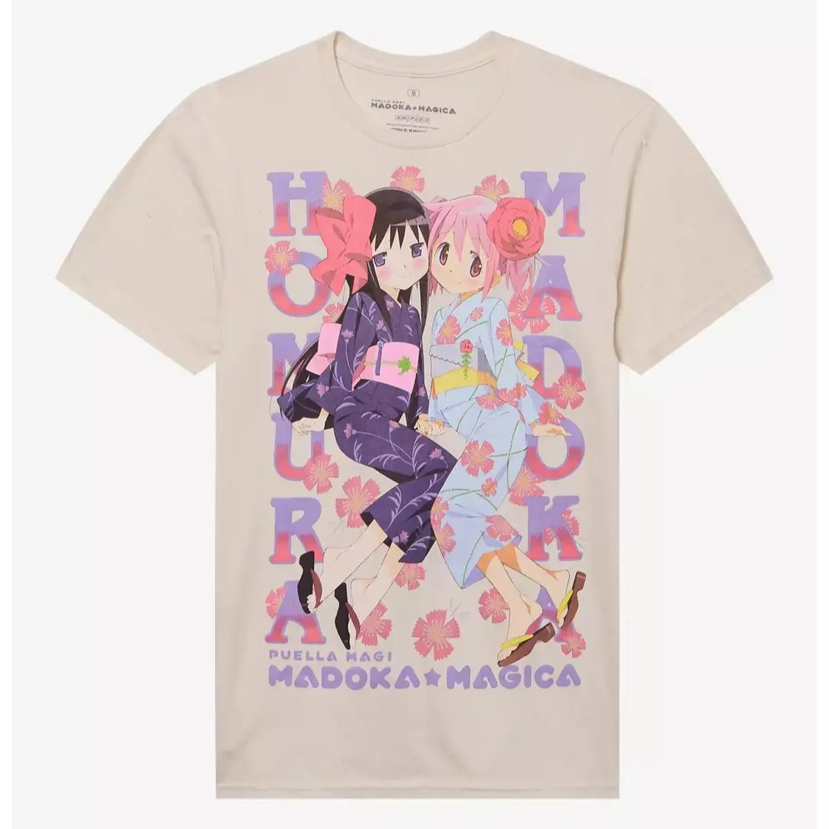 Puella Magi Madoka Magica Duo Kimono T-Shirt, Cute T-Shirt, Unisex T-Shirt All Sizes Womenswear Crewneck