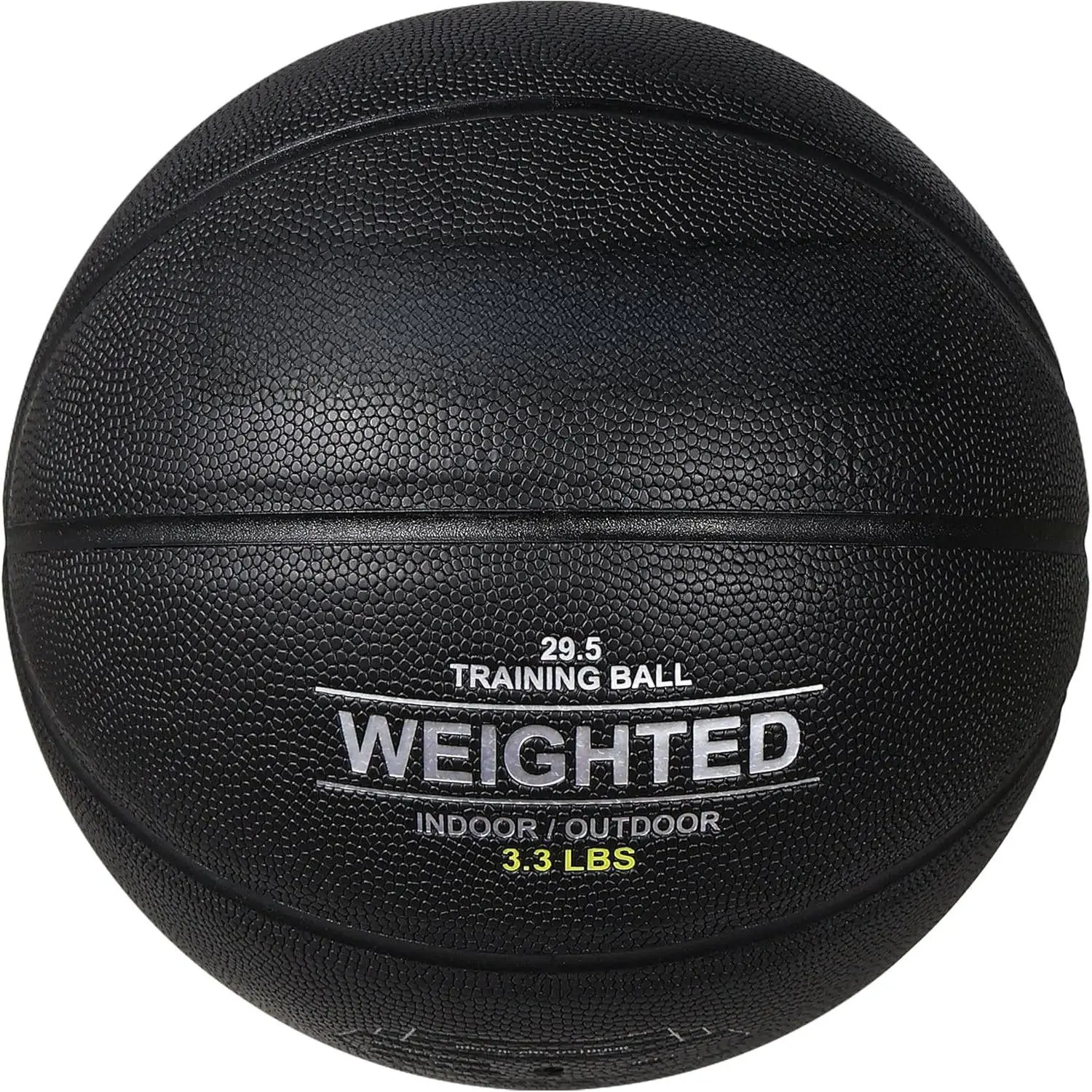 Weighted Heavy  Basketball, Size 6/7 Black 2.2LBS/3LBS/3.3 LBS Weight PU Durable for Trainer and Dribbling Passing, Indoor and Outdoor Usage