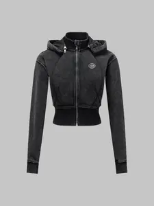 BLACK ELITE CROPPED JACKET