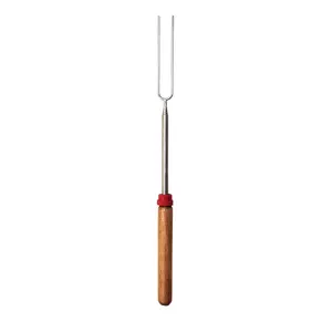 Telescoping Roasting Fork 12.5 to 34 inch, Chrome-Plated Steel, Extendable
