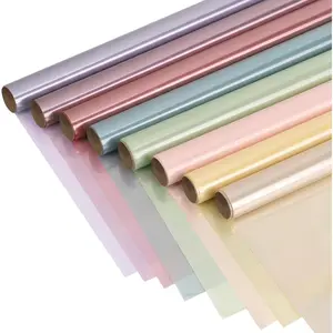 8 Rolls Colored Cellophane Wrap for Baskets, Extra Wide (34In x 10Ft) Easter Pastel Cellophane Wrap Rolls for Easter Decorations  Wrapping Bouquet DIY Crafts Project