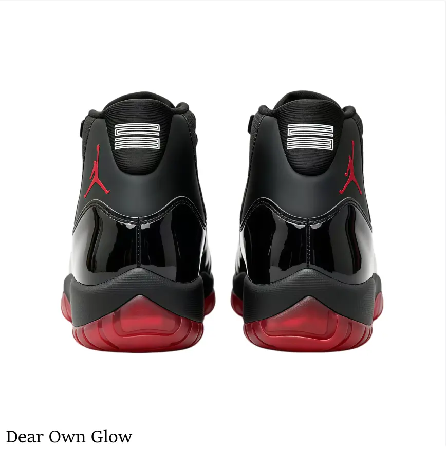 Black Red Translucent Crystal Sole Retro High Top Sneakers durable fabric upper with cushion pad for great impact absorption anti-slip red outsole for street style daily wear basketball match sneaker collection with original packing box