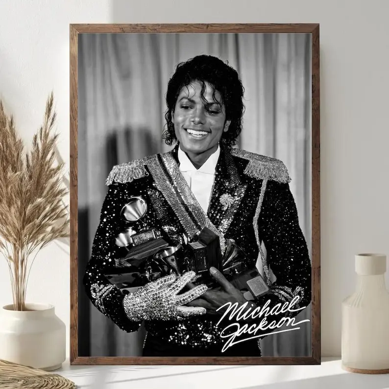 Retro Aesthetic Michael Jackson Poster Unframed, Classic Music Wall Art