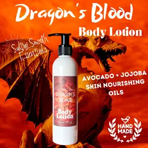 Dragon's Blood Body Lotion - All-Natural Selfcare Moisturizer with Ultra-Rich Avocado, Jojoba Oils, Handcrafted to Hydrate, Soothe, and Support Skin Repair, Soothing