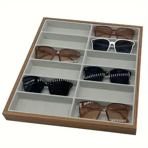 Sunglass Organizer Trays Glasses Stackable Jewelry Trays Sunglass Organizer Display Box (12 Grids)