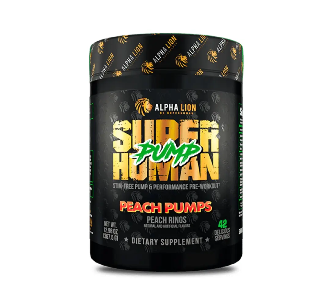 Alpha Lion SuperHuman Pump Stim Free Pre-Workout | HydroPrime AlphaSize S7 and AstraGin | Nitric Oxide Pump Hydration and Focus Support | Caffeine Free | Available at Prime Sports Nutrition