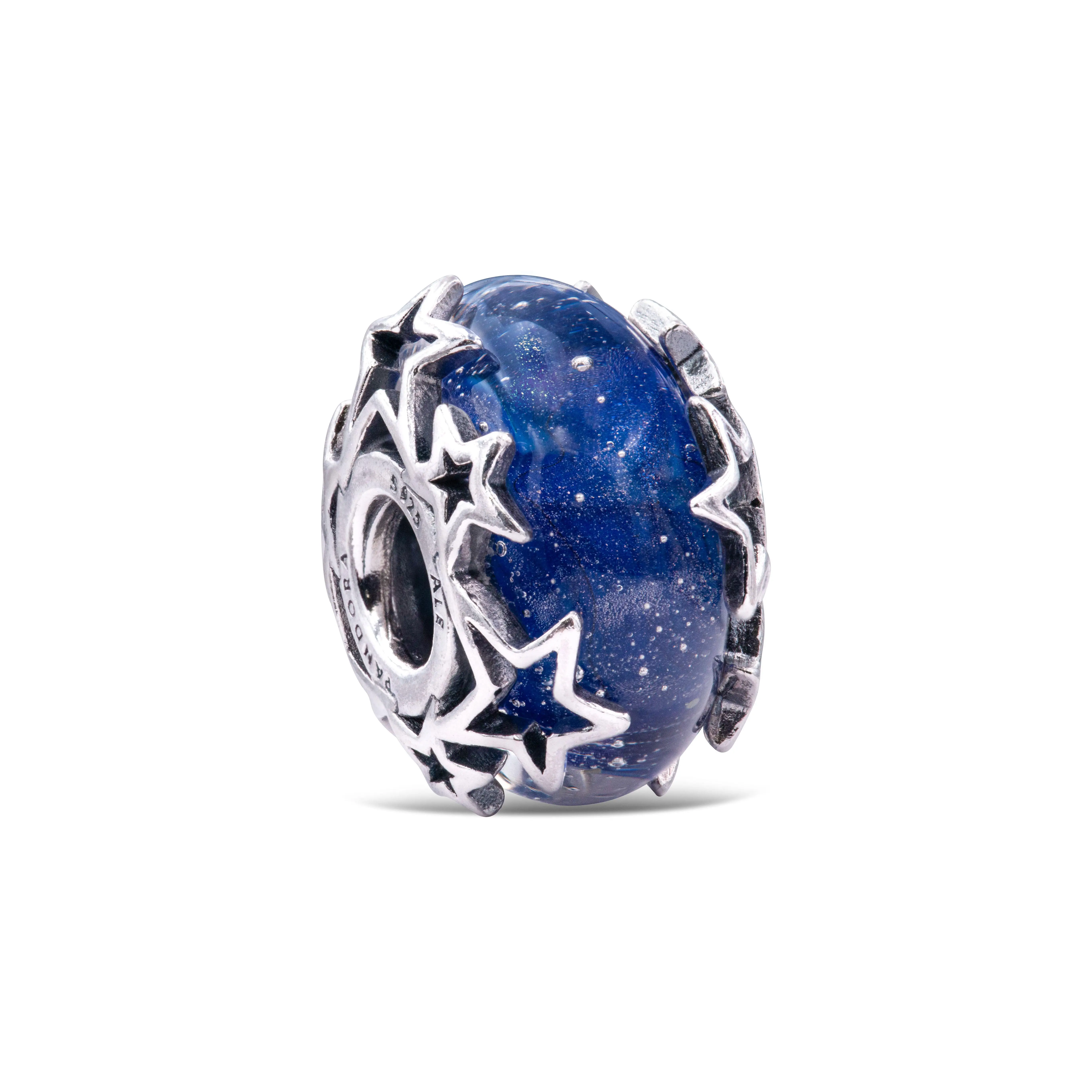 Pandora Galaxy Blue & Star Murano Charm 790015C00 Pandora Galaxy Blue & Star Murano Charm 790015C00