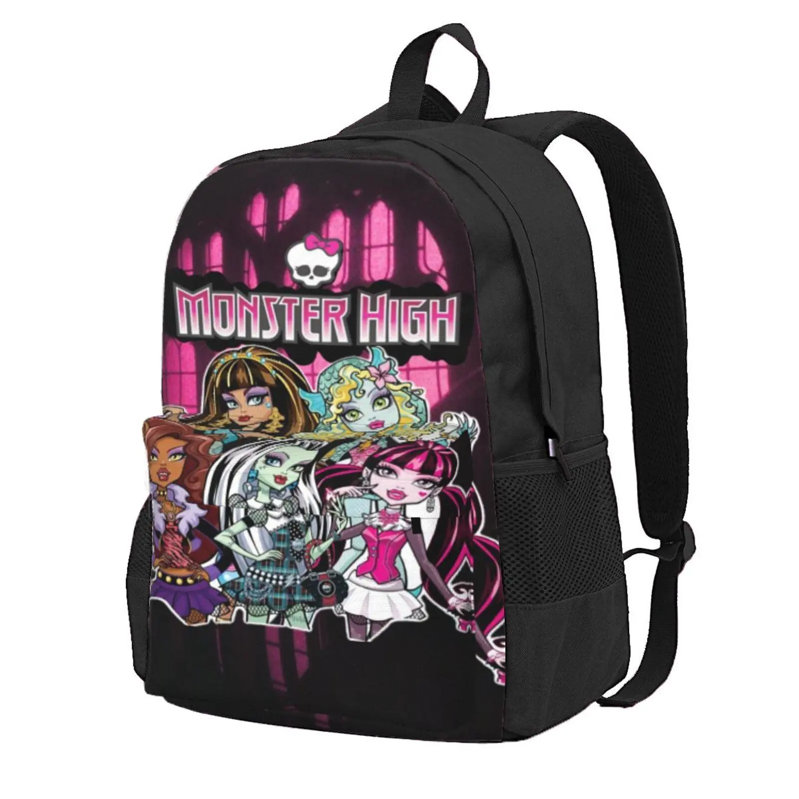 Monster high Kids Backpack Monster high dolls Large Capacity Daypack Monster high doll Multi‑Pocket Bag for School, Travel & Family Hiking, Student Holiday Gift