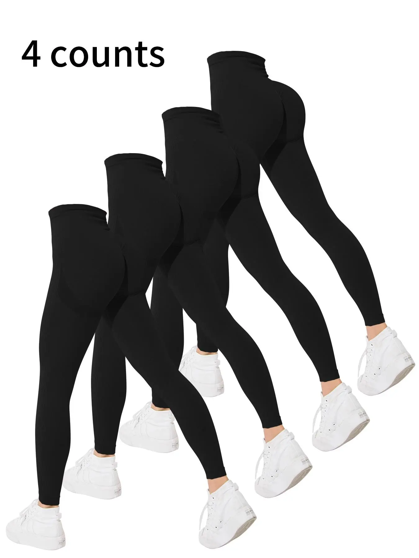 Sporty Women's Solid Color Ruched High Waist Seamless Outdoor Skinny Pants, High Stretch Yoga Leggings, Elastic Waist Leggings, Ladies Sportswear for Indoor Outdoor Wear, Athleisure Fitness Leggings, Stretchy Workout Leggings, High Waisted Legging