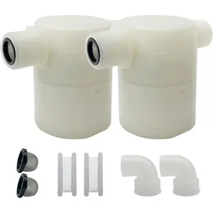 Water Float Valve, Water Level Control Water Tank Traditional Float Valve Upgrade 2 PCS(3/4", side inlet)