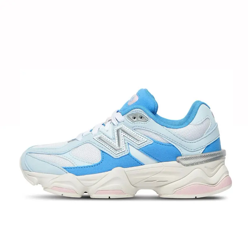 New Balance 9060 Cotton Candy Pastel Blue Women's Athletic Running Shoes with Suede and Mesh Uppers for Casual Lifestyle & Walking, New Balances, Women's Shoes, Sneakers, Mesh/Suede, Youth, Grade School