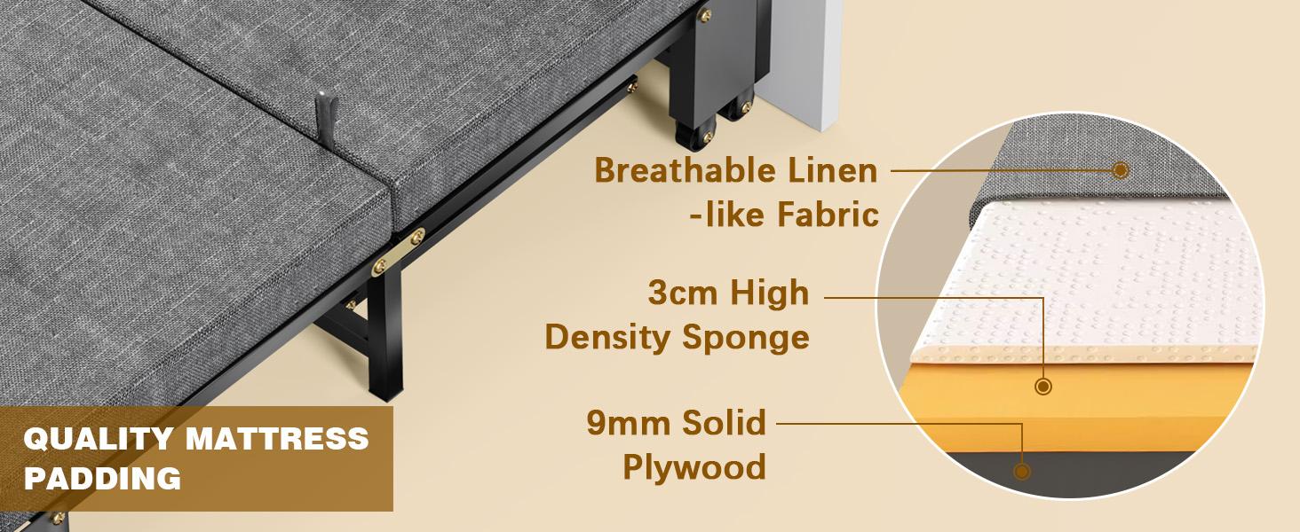 Narrow Twin Murphy Bed with Mattress Included Hideaway Cabinet Tri-Fold Walnut White Foldable Space-Saving Farmhouse Design Easy Assembly Silent Wheels