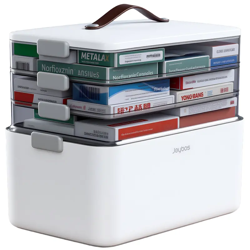 Multi-Purpose Home Storage Box, Large Medicine Organizer & Sundries Storage Container, Versatile Organizer For Kitchen, Bedroom & Bathroom Plastic File Box