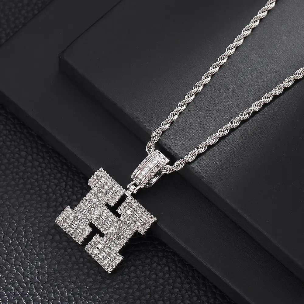 H+20inch Fried Dough Twists chain (silve