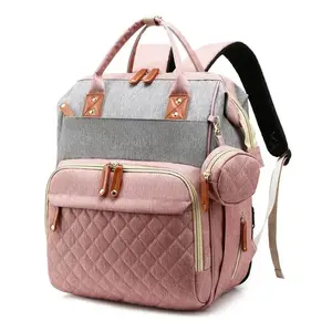 New mommy bag large capacity portable can hang baby stroller travel shopping insulation lightweight mother and child backpack, Ramlo diaper backpack, large capacity travel backpack for boys and girls, with diaper changing station Diaperbag (Party Gifts)12