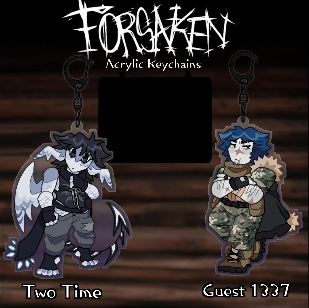 FORSAKEN Acrylic Keychain - Chance, Elliot, Two Time, Guest 1337