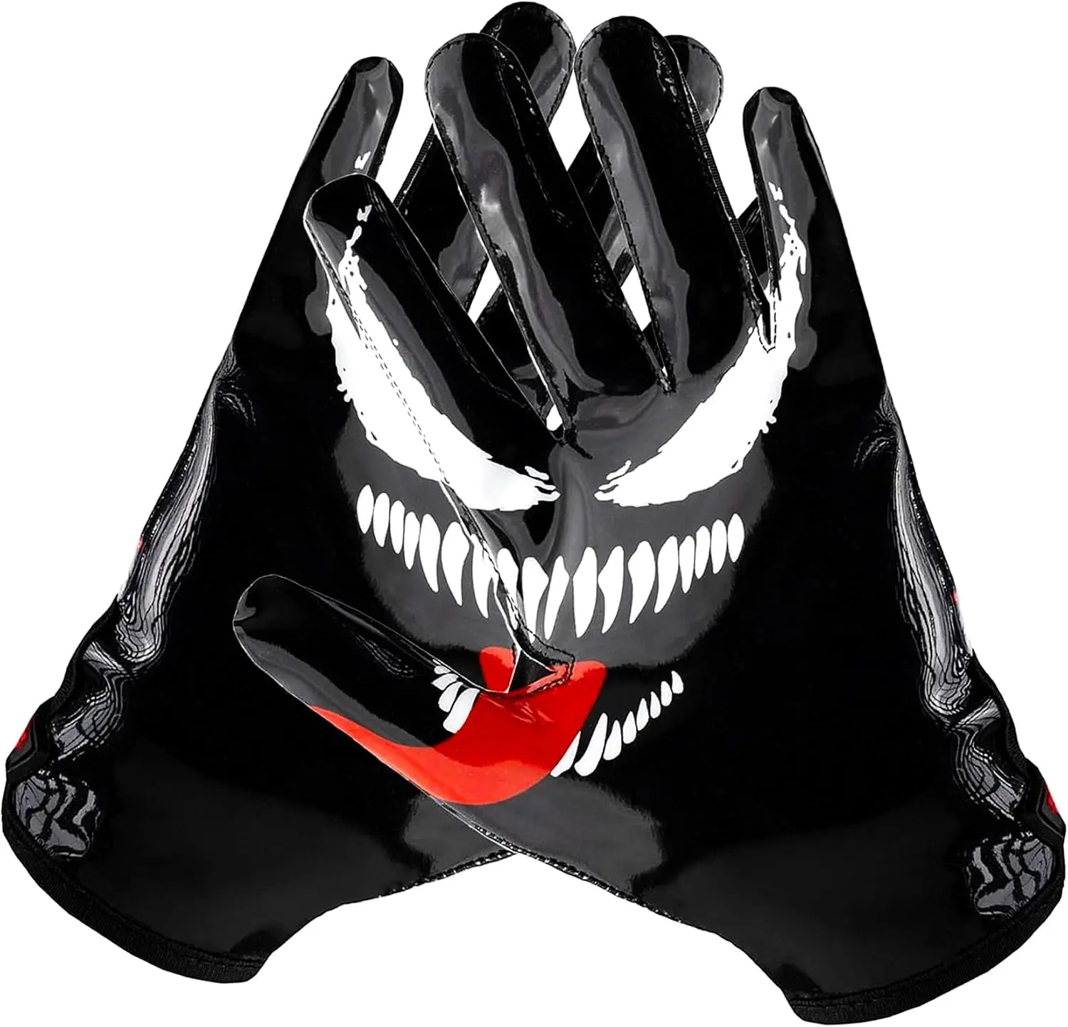 Lupine Villain Football Gloves - Tacky Grip, Skin Tight Adult Receiver Gloves - Youth Football Gloves Pro Elite Super Sticky Performance