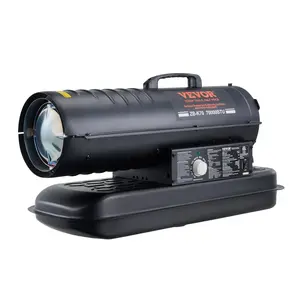 VEVOR Kerosene Forced Air Heater, TikTokShopBlackFriday, 70000 BTU Portable Torpedo Diesel Space Heater with Thermostat, 5 Gallon Tank Energy-Efficient heavy-duty Heater, for Indoor Outdoor Use Workshop Industry