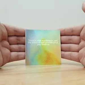 Positive Affirmation, Holographic Sticker or Magnet, 3”x3” Square Sticker/Magnet, Healing, Positive Affirmation, Light Reflecting, Mental Health Reminders, Waterproof Sticker