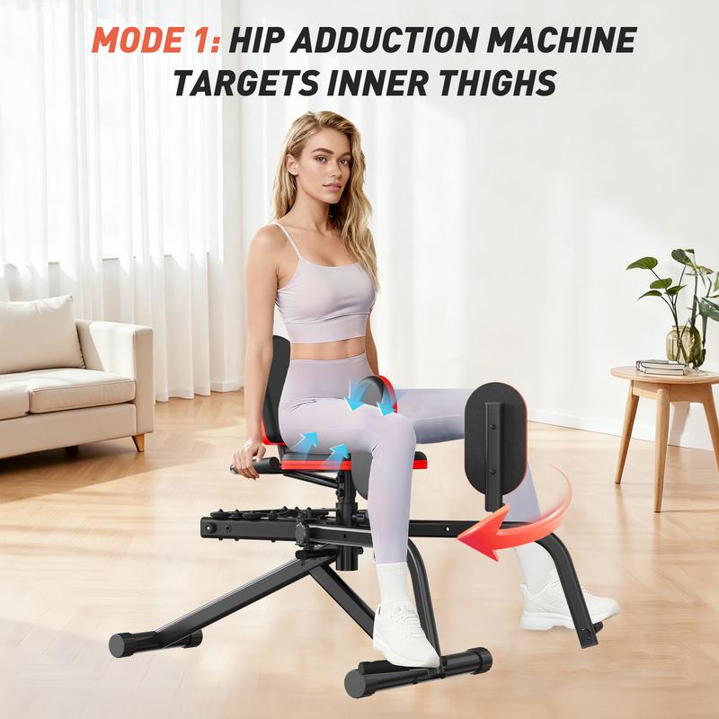 HXD-ERGO Hip Adduction/Abduction Machine for Home Gym Adjustable Glute Trainer Suitable for Men and Women Thigh Workout Equipment for Strength Training