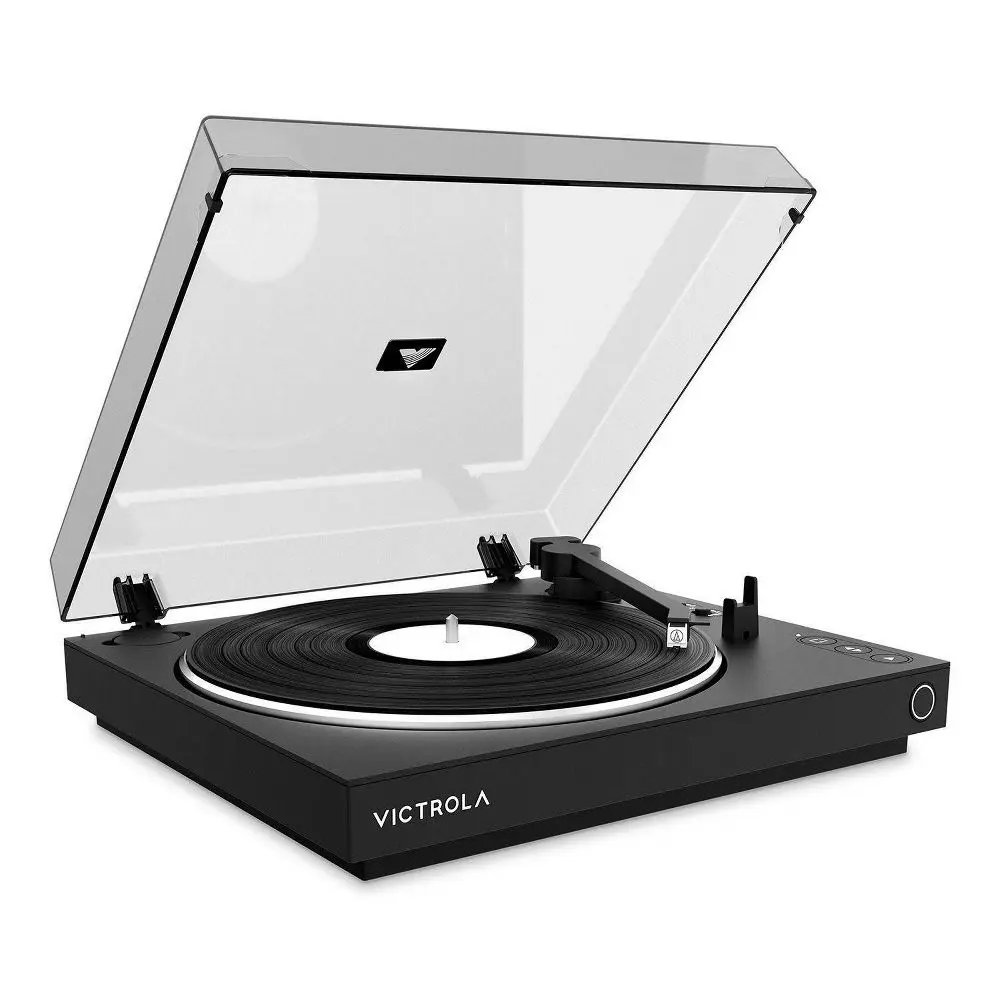 Victrola Automatic Turntable, Wireless Vinylstream Player with Cartridge, Streaming Capability, Repeating Function for Household Use