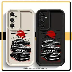 Phone Case for Samsung Galaxy S26 S25 S24 S23 S22 S21 Fe Plus Ultra A13 A14 A15 A16 A17 A33 A34 A35 A36 A52 A53 A54 Note20 Silicone Cover Protective High-Quality Soft Shockproof Funda Japanese-JMD Drift-Car Art Cellphone Protection