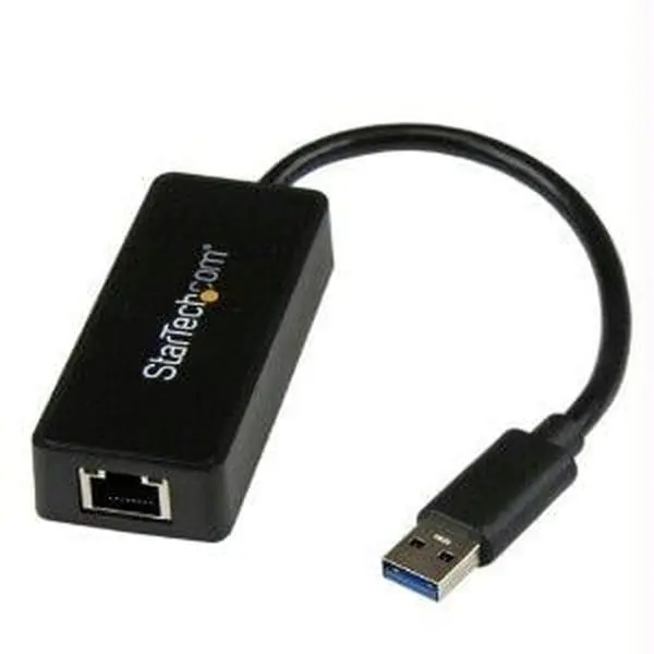 Startech USB31000SPTB Compact Dual-Ports Ethernet+USB Adapter - Adds 1 Gigabit Ethernet, 1 USB 3.0 Pass-Through for Laptop, PC Users