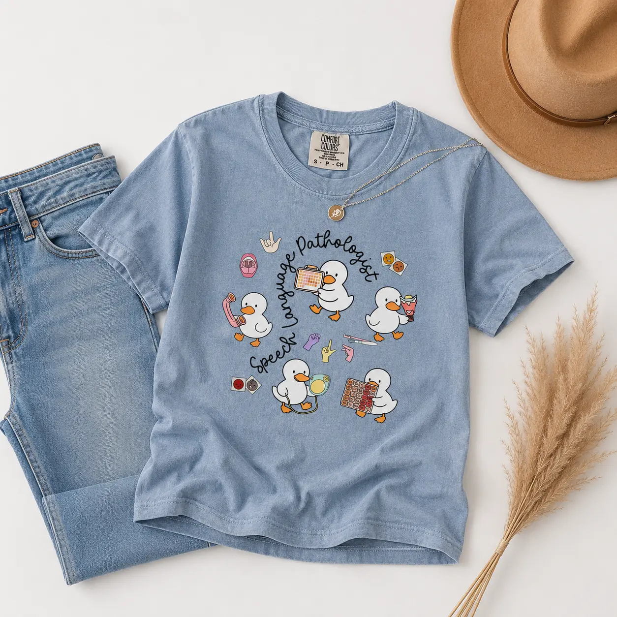 Comfort Colors Speech Language Pathologist Shirt, Funny Silly Goose Tee, Back to School SLP Shirt, Cute Therapist Gift Top, Cute Crewneck For Women - TrendWear USA