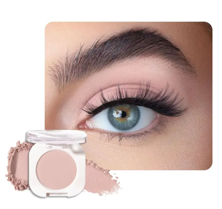 Nude Beige Tan Single Eyeshadow Makeup, Neutral Powde Eye Shadow for Women, Dusty Pink Matte Singles Eyeshadow Palette Pigmented Waterproof, Vegan & Cruelty-Free, Sombras para Ojos