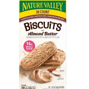 Nature Valley, Biscuits with Almond Butter, 1.35 oz, 30-count snack