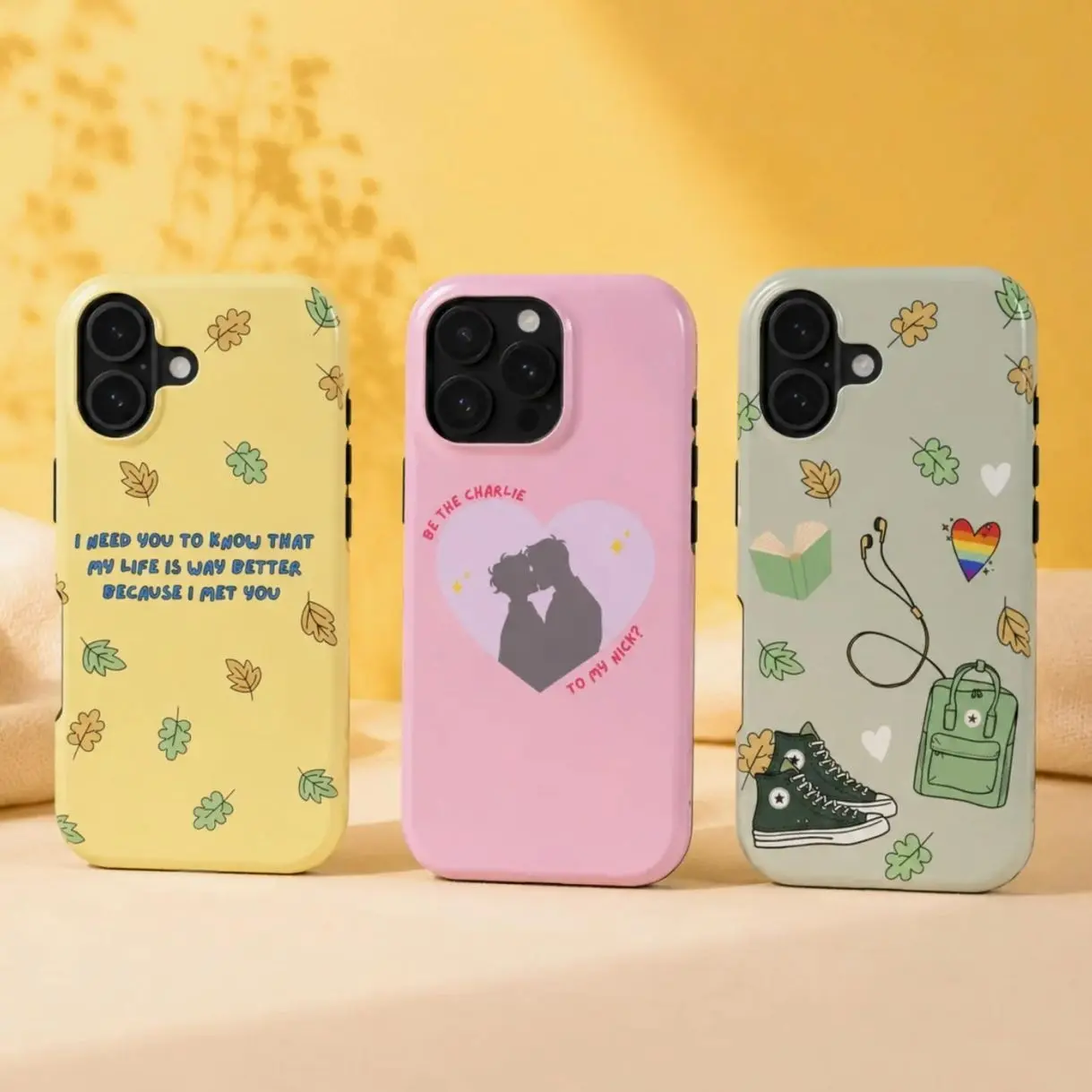 Heartstopper Phone Case | Charlie Spring Nick Nelson Bookish Phone Cover for iPhone & Samsung | Heartstopper Merch