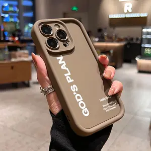 Phone case for iPhone 16 Pro Max 15 Plus 14 13 12 11 XR XS GOD'S PLAN Full Body Protection Shockproof Soft Silicone Cover