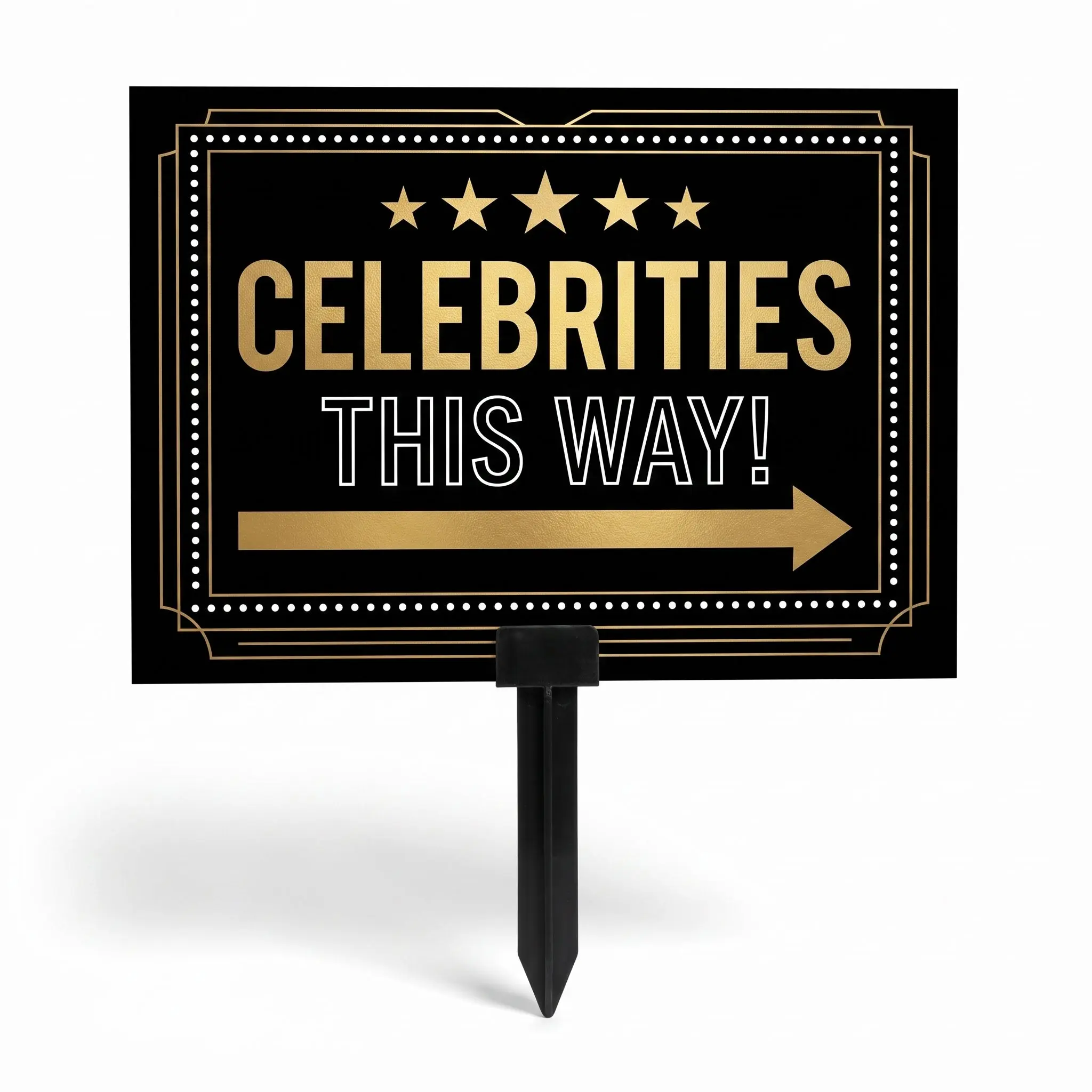 Hollywood Awards Night "Celebrities This Way" Yard Stake Sign