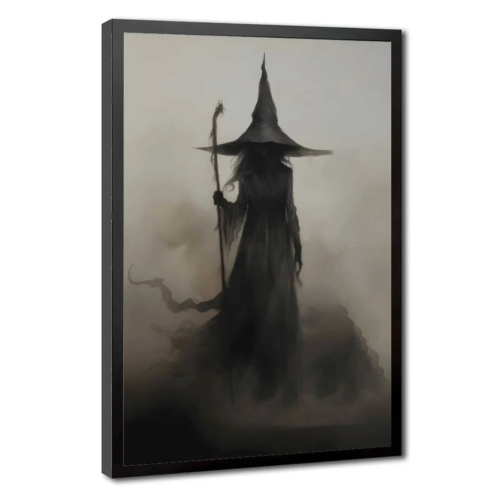 Halloween Witch Canvas Wall Art Deco Halloween Art Deco Print Halloween Beautifully Decorated