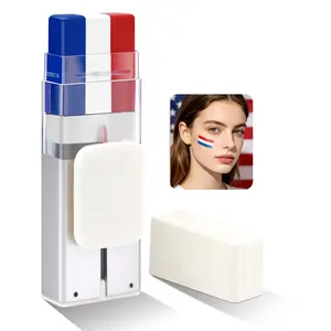 Outdoors & Sports Red White and Blue Face Paint Stick, Sweatproof & Long-Lasting Fourth of July Accessories for Women, Eye-Black Stick Baseball Softball Sports Makeup, 4th of July USA Accessories for Independence Day