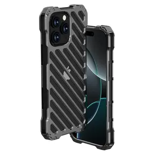 Aluminum Alloy Phone Case, Shockproof Phone Protective Cover, Phone Accessory Compatible with iPhone 15 14 13 12 Pro Max, Casing