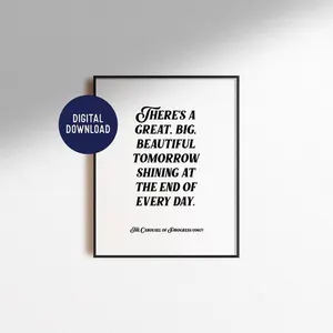 Tomorrow Walt Quote Print - Minimalist Modern Wall Art For Nursery Decor - Carousel Of Progress Magic Poster