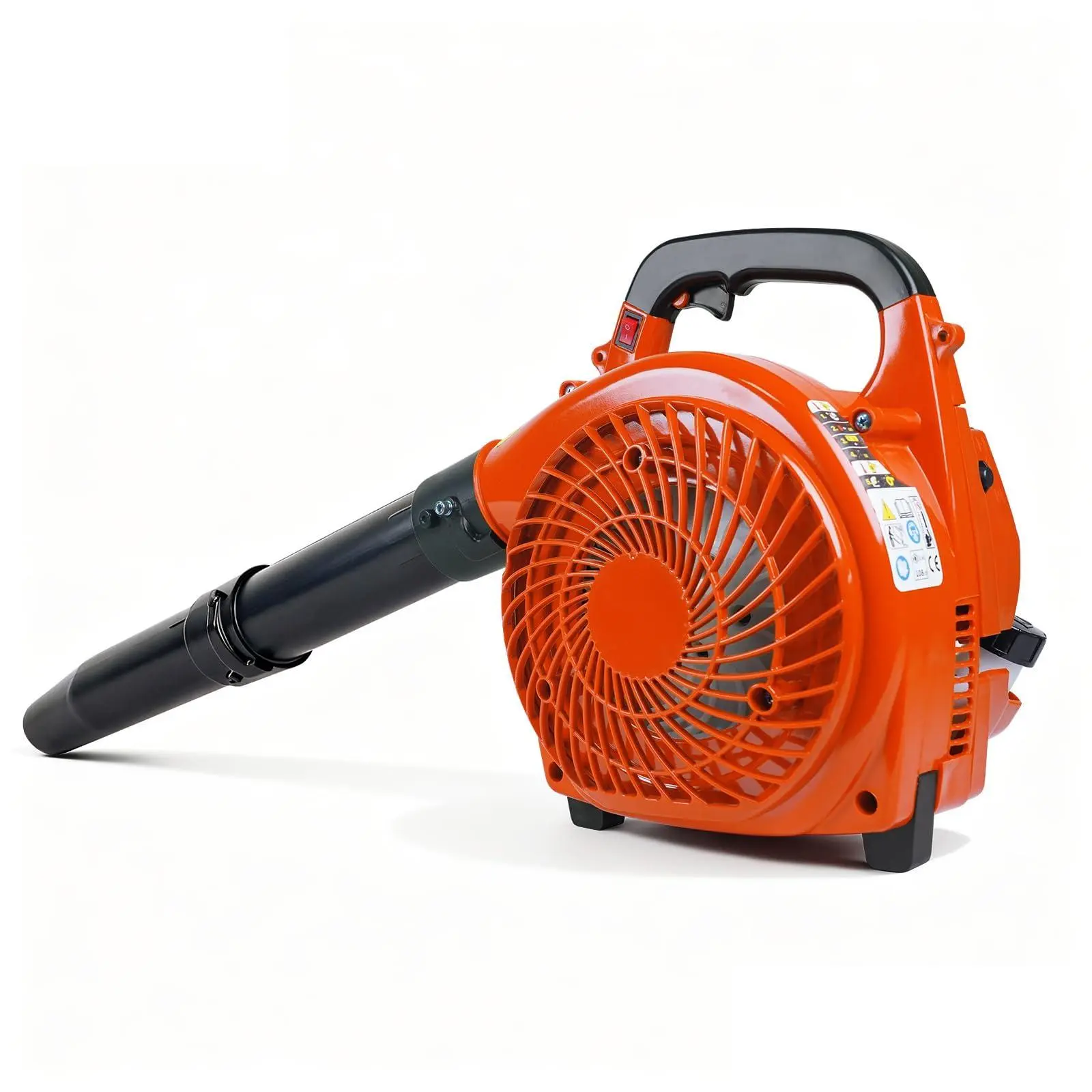 GARVEE 28CC Gas Leaf Blower, 490 CFM 280 MPH, 1.1HP 2-Stroke Handheld Blower, Lightweight, Quick-Start, Ergonomic Grip, for Lawn, Driveway, Patio, Light Snow Cleanup - Orange