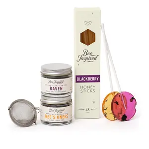 Bee's Knees Tea and Honey Set - Includes Teapot, Cup & Spoon - Versatile E-Commerce Product for Home Decor - Loose Leaf Tea Selection - Reusable, Flavor, Beverage - Sweet