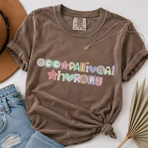 Comfort Colors Occupational Therapy T-shirt ,OT Therapist Tee, Funny Occupational Therapist Graphic Tee, Cotton Basic Tee, Cute Crewneck For Women - Printfamily