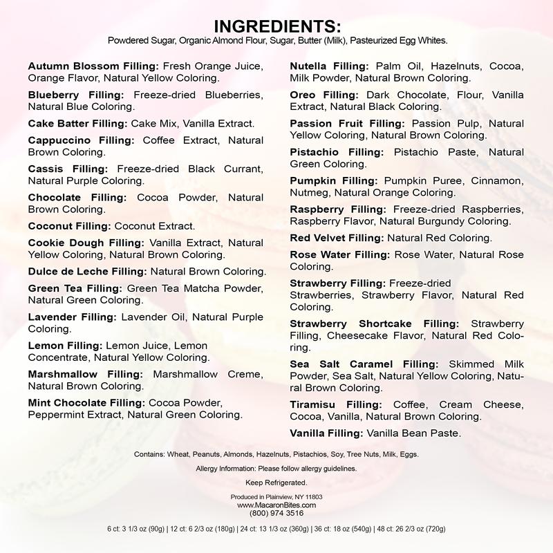 Macaron Bites Assorted French Macarons 48 Count Crunchy Exterior Moist Interior Gourmet Cookies Pastel Colors