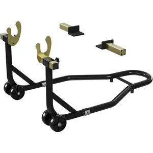850LBS Capacity Motorcycle Rear Wheel Stand - Adjustable U & L Swingarm Spool Lift - Heavy-Duty Steel Construction for Sport Bikes, Dirt Bikes, Cruisers - Anti-Slip Pads, Easy One-Person Assembly