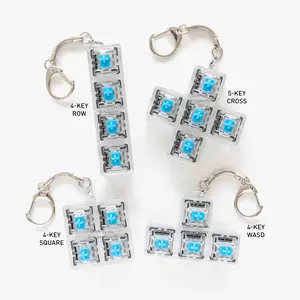 Clicky Keychain Housing Build Kit with Switches (NO keycaps)