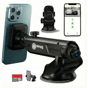 NIRRGO 2-in-1  Phone Holder Mount & Dash Cam  | 1080p Loop Recording  Camera | Accident Evidence & Navigation | Essential & Road Trips & Night Vision (32GB Card Included)